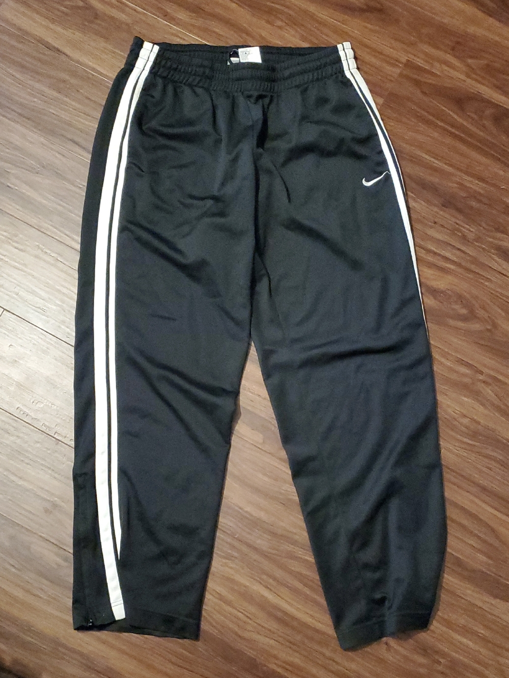 Nike Black Joggers with White Side Stripes
